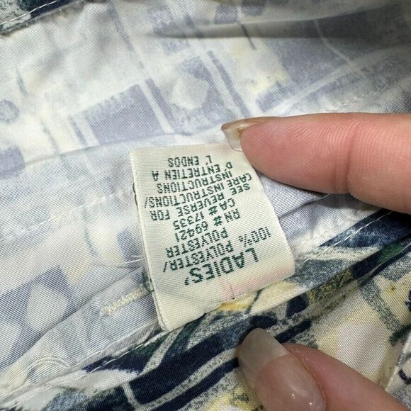 Vintage Reebok Shorts Womens 12 Golf Pleated Front 80s 90s Geo 30" Waist Y2K - Picture 5 of 11